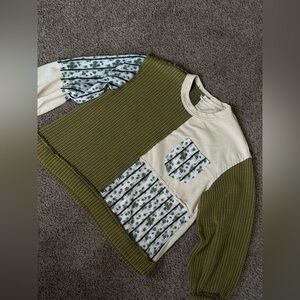 POL Patchwork Sweater